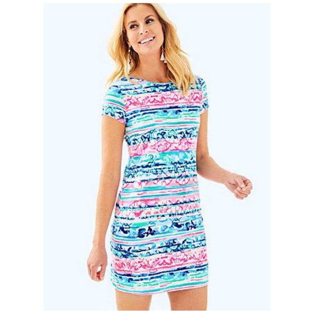 Lilly Pulitzer Marlowe Dress Medium Wave From It All Coastal Beachy Resortwear